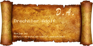Drechsler Adolf névjegykártya